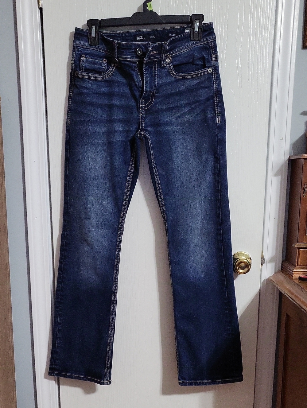 BKE Jeans Women's Indigo Bootcut Jeans with Faded Whisker Details #4113